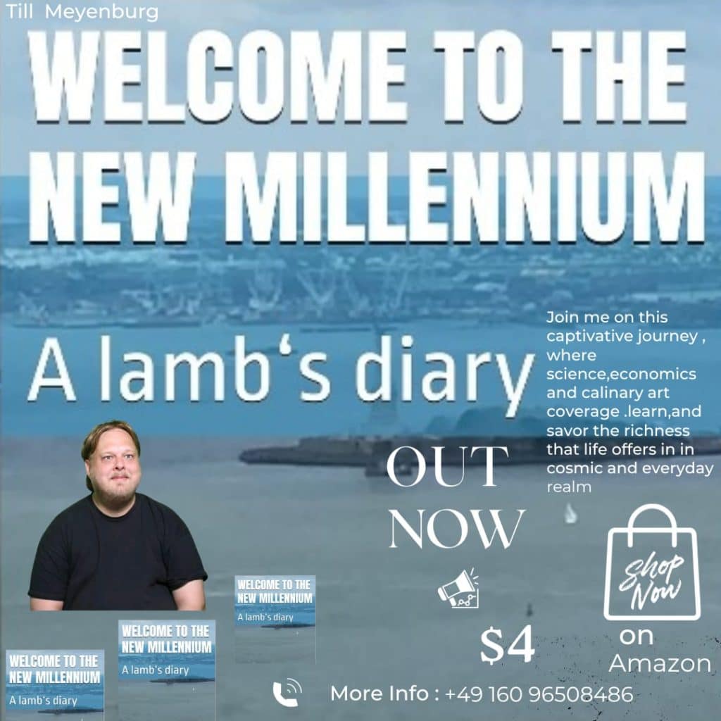 Science Writer Till Meyenburg with his book A lamb‘s diary: Welcome to the new millennium, available at Amazon and local bookstores can organize it as well